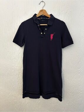 Ralph Lauren Polo Sport Navy Polo Dress Large Jockey Medium Preppy Travel
